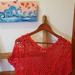 NWOT Red Crotchet Top